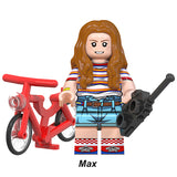 Max Mayfield custom brick minifigure toy from Stranger Things Series 2 building block set.