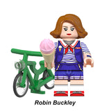 Robin Buckley custom brick minifigure toy from Stranger Things Series 2 building block set.