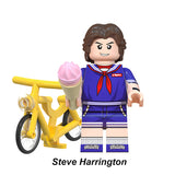 Steve Harrington custom brick minifigure toy from Stranger Things Series 2 building block set.