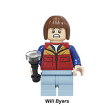 Will Byers custom LEGO-compatible minifigure toy character from Stranger Things Season 3.