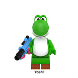 Yoshi the dinosaur trusted companion custom animated brick minifigure.