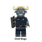 Zootopia brick minifigure custom toy featuring Chief Bogo