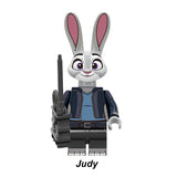 Zootopia brick minifigure custom toy featuring alternate outfit Judy Hopps