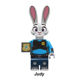 Zootopia brick minifigure custom toy featuring Judy Hopps in police uniform