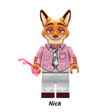 Zootopia brick minifigure custom toy featuring alternate outfit Nick Wilde