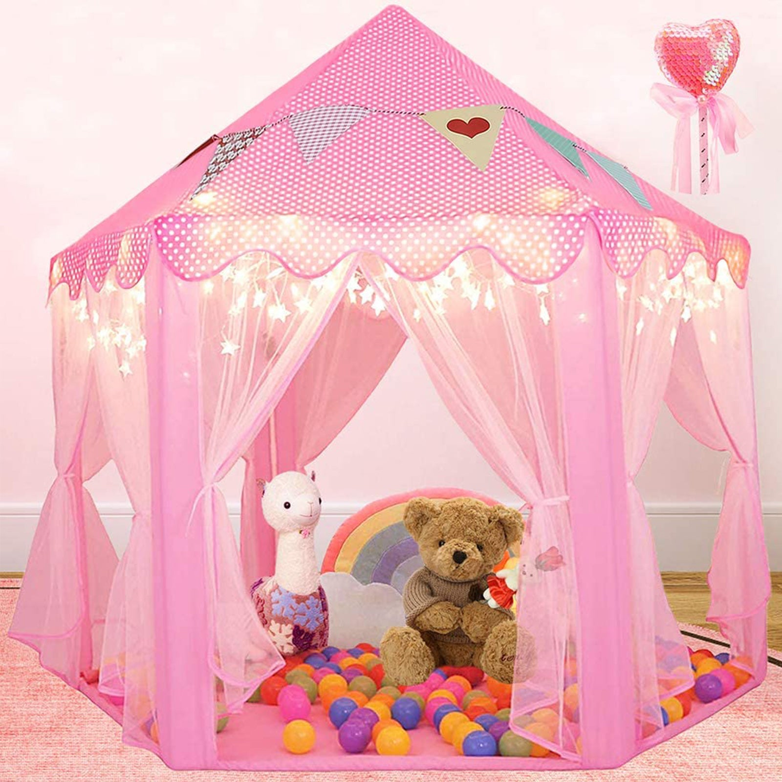 princess pop up tent Kids Play Tents Children Play Tents Indoor Play Tent For Girls Princess Castle Tent Pop Up Tent, Pink